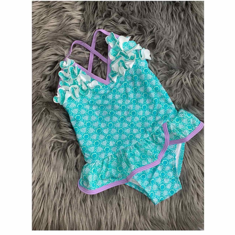 Pink Platinum  Flower Flounced swimsuit (NWT)